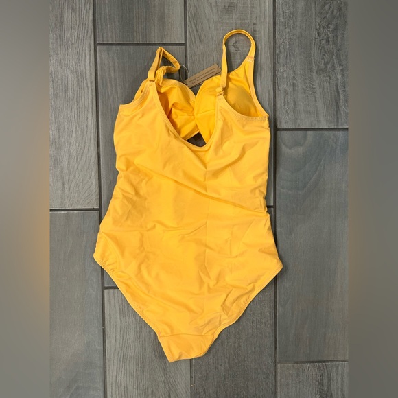 SHAPELLX Tummy Control Swimsuit Women V Neck One Piece Ruched Built-in Bra - Picture 8 of 10